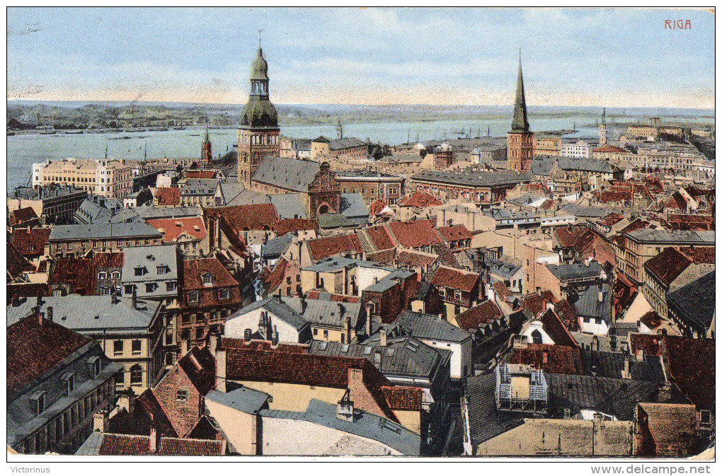 RIGA  -  VUE GENERALE -  Mars 1918 - Lettonie