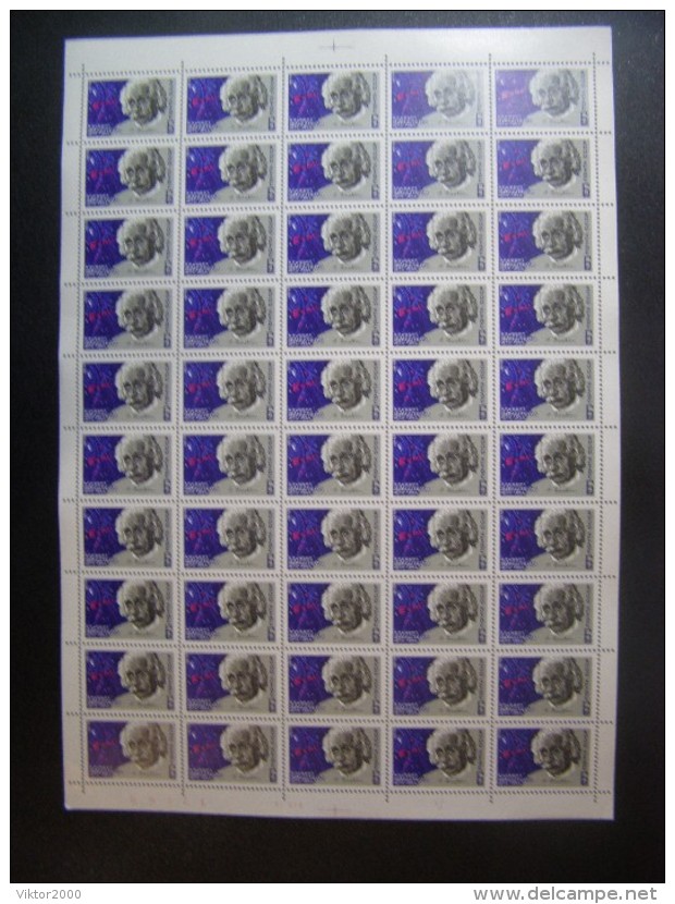 RUSSIA 1979 MNH (**)YVERT 4582  &#1040;lbert &#1045;instein .la Feuille De 5x10. - Albert Einstein