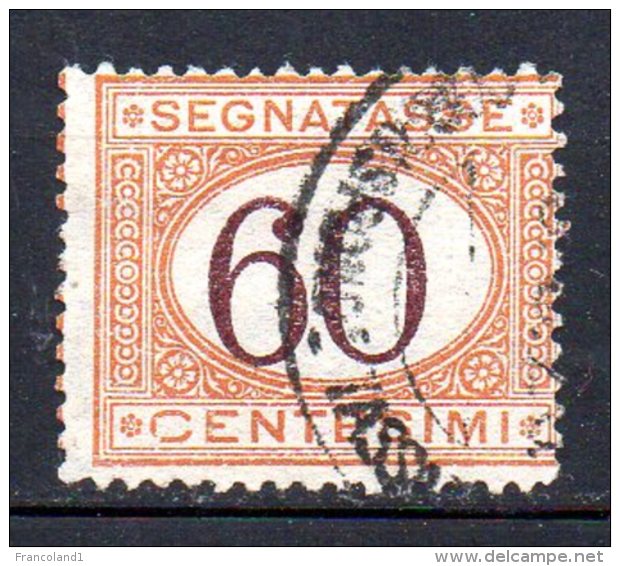 1924 Regno Segnatasse N. 33  60 Cent. Timbrato Used - Postage Due