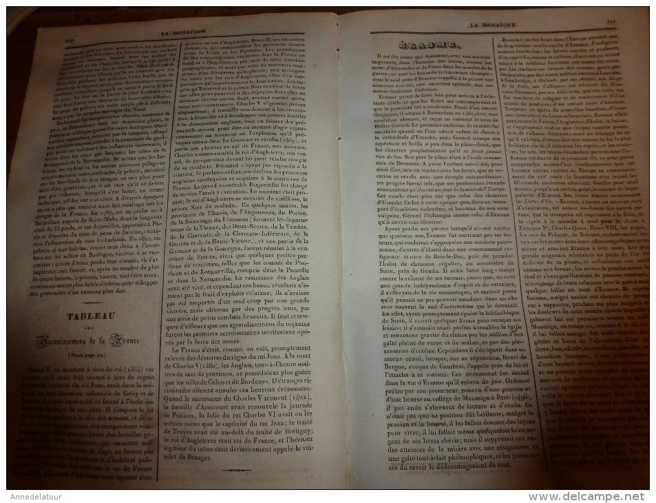 1835 LM : Les Mosquées En Turquie;Achmet (Constantinople);Platine Et Utilisations;Le Poisson PELERIN;Erasme à Rotterdam - Non Classés