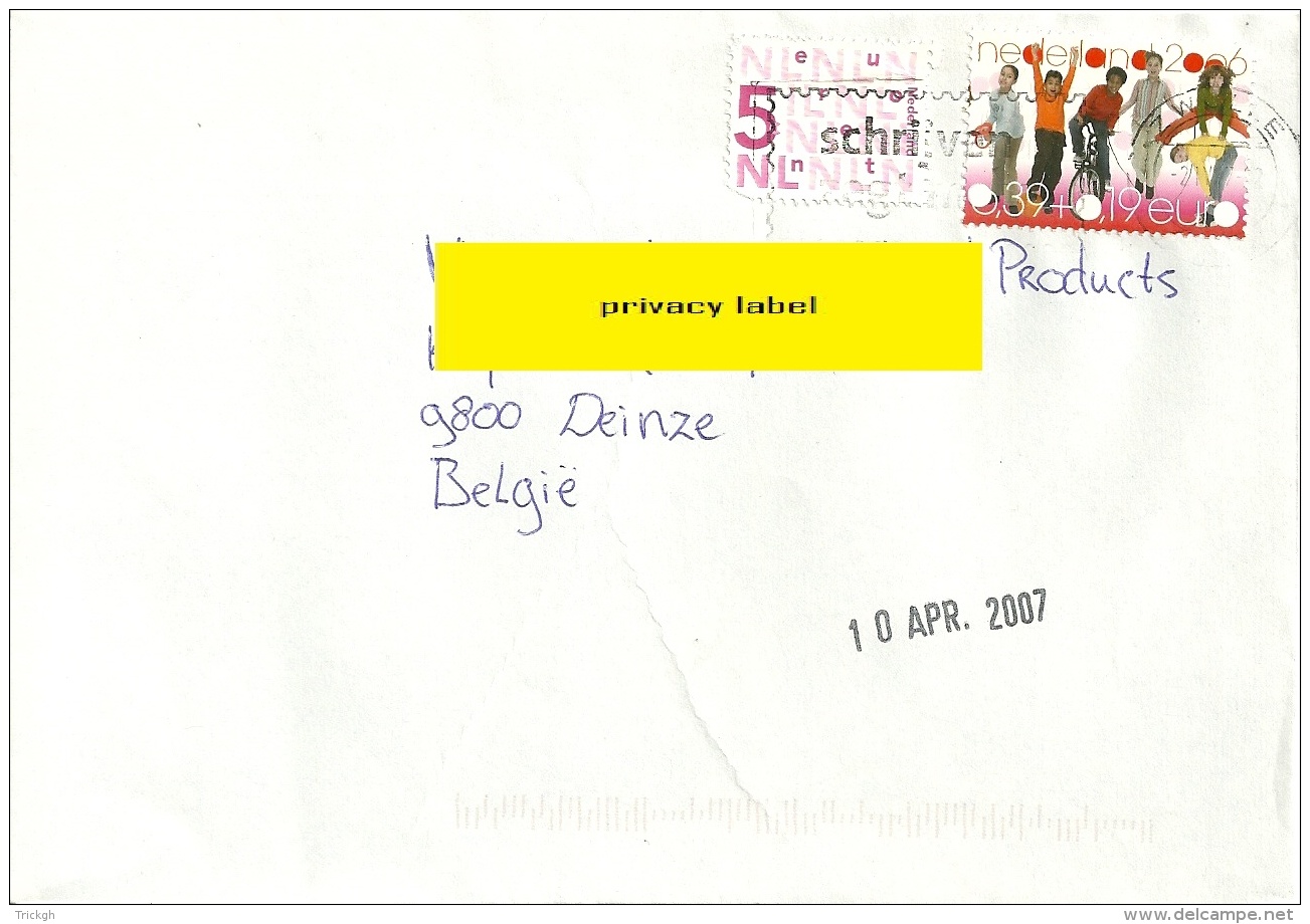 Nederland 2007 Zwolle &gt;&gt; Deinze B - Cartas & Documentos