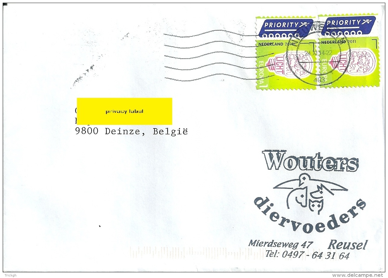 Nederland 2014 Reusel Nieuwegein &gt;&gt; Deinze B - Storia Postale