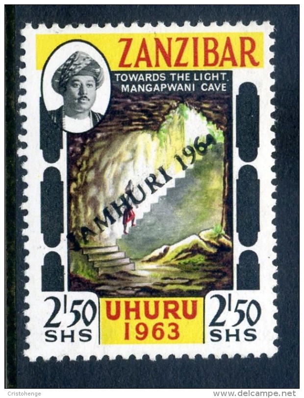 Zanzibar 1964 Jamhuri 1964 Handstamped - 2/50 Towards The Light LHM - Zanzibar (1963-1968)