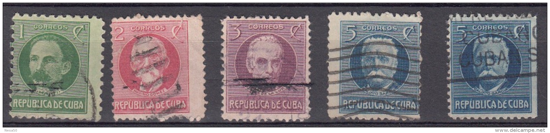 Cuba1917 Mi Nr 1 - 5 - Oblitérés