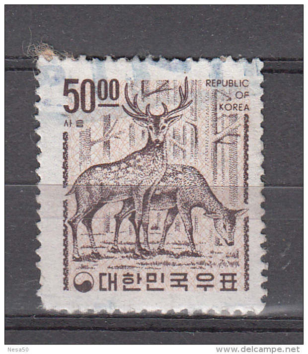 Korea Zuid 1963 Mi Nr  391 Wild In Het Bos, Wild In The Forest - Korea (Süd-)