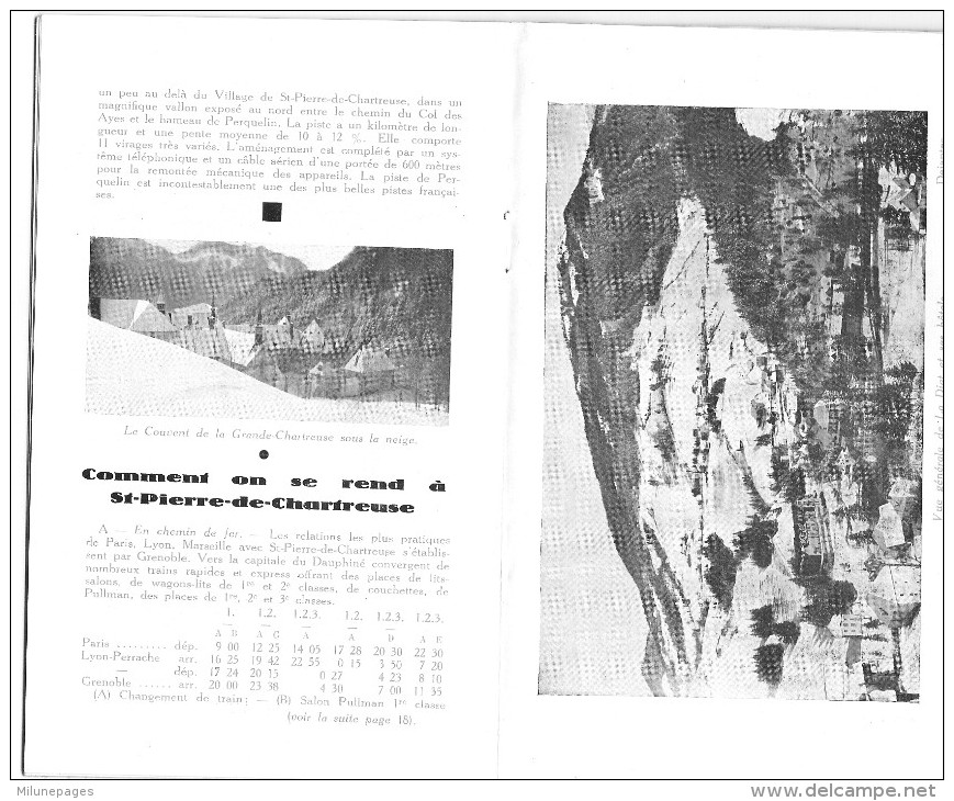 L'Hiver En CHARTREUSE Plaquette Touristique 12 Pages Par Jean Perquelin Illustration Art Déco - Tourisme