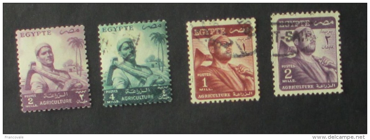 Egitto 1953 - 1954 Agriculture 4 Stamps Used - Oblitérés