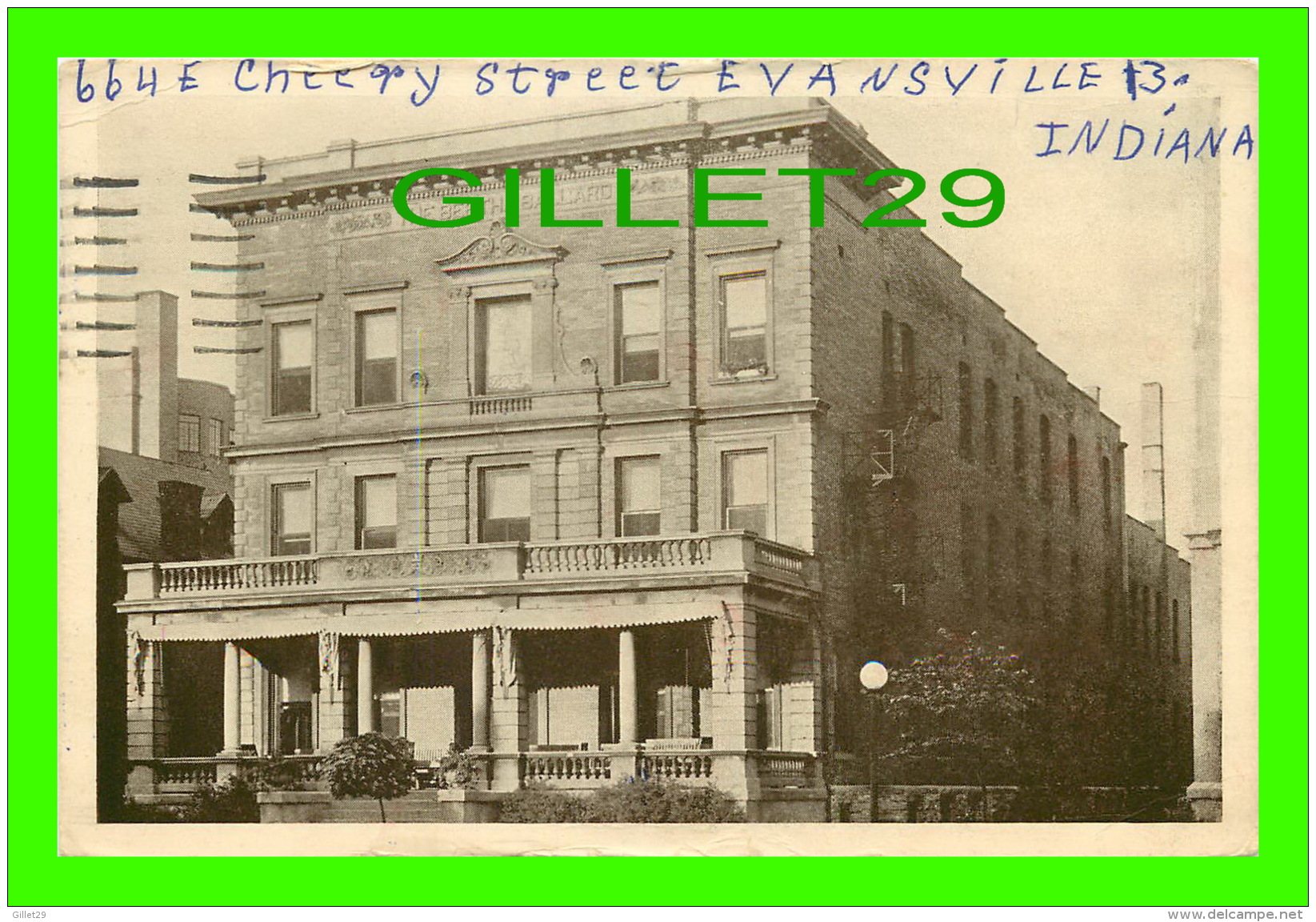 EVANSVILLE, IN - MISS MORRIS HOUSE'S , CHEERY STREET - TRAVEL IN 1958 - - Evansville