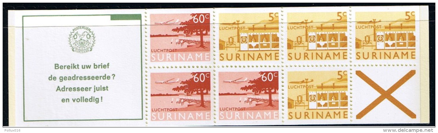 Surinam / Suriname 1978 Booklet 4ap Vliegtuig Airplane Flugzeug Avion MNH - Surinam