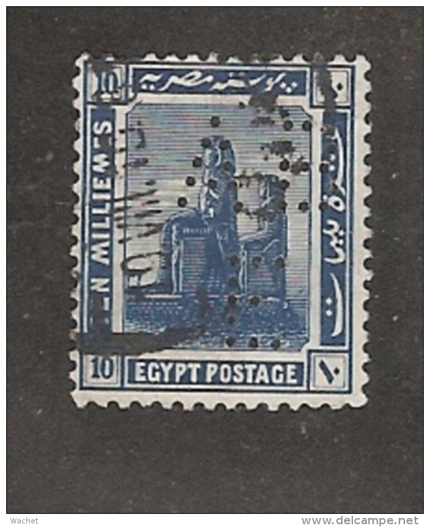 Perfin Perforé Firmenlochung Egypt SG 91 AB E  Anglo Belgian Company Of Egypt Ltd - 1915-1921 Protectorat Britannique