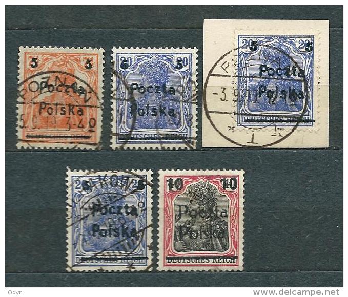 Poland Polen Pologne 1919, MiNr 130-134 Incomplete Series - Lot - Unused And Used - See Description - Oblitérés