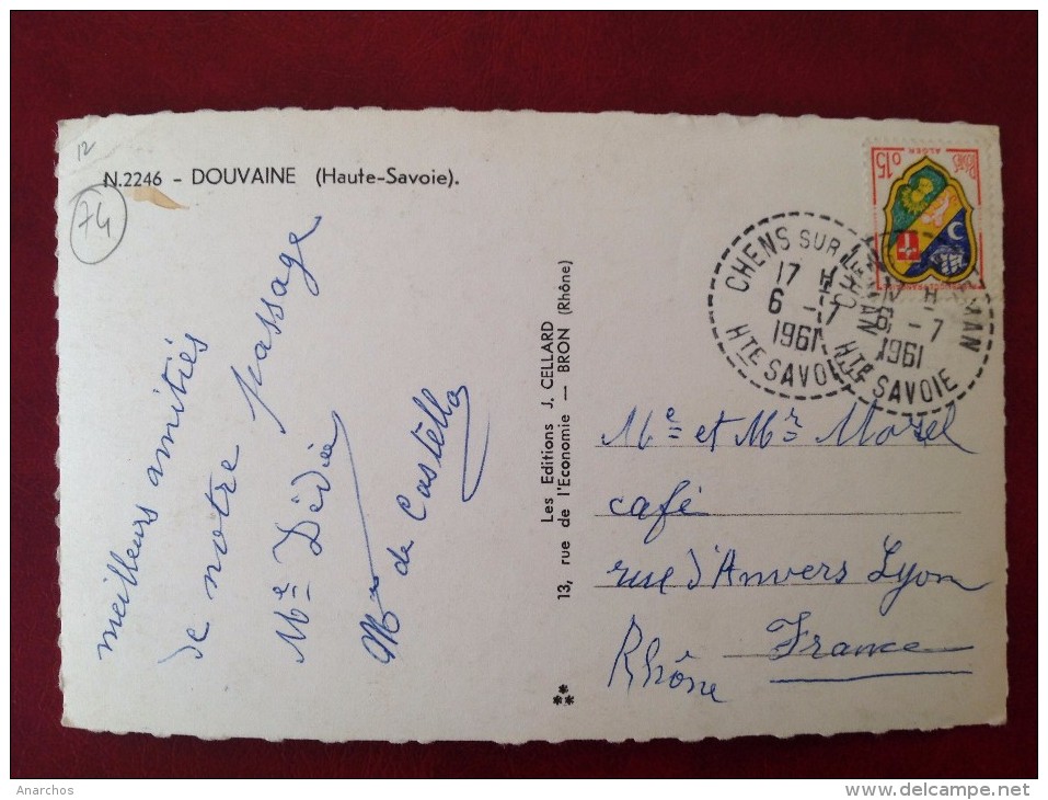 74 Haute Savoie Cpa DOUVAINE Multivues 2246 + Cad CHENS SUR LEMAN - Douvaine