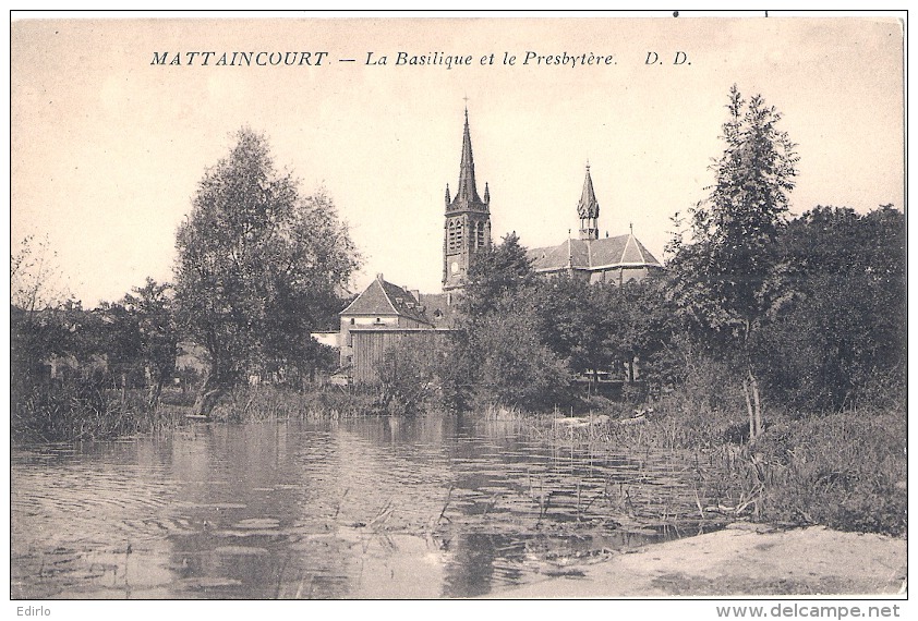 MATTAINCOURT  La Basilique Et Le Présbytere Neuve TTB - Sonstige & Ohne Zuordnung