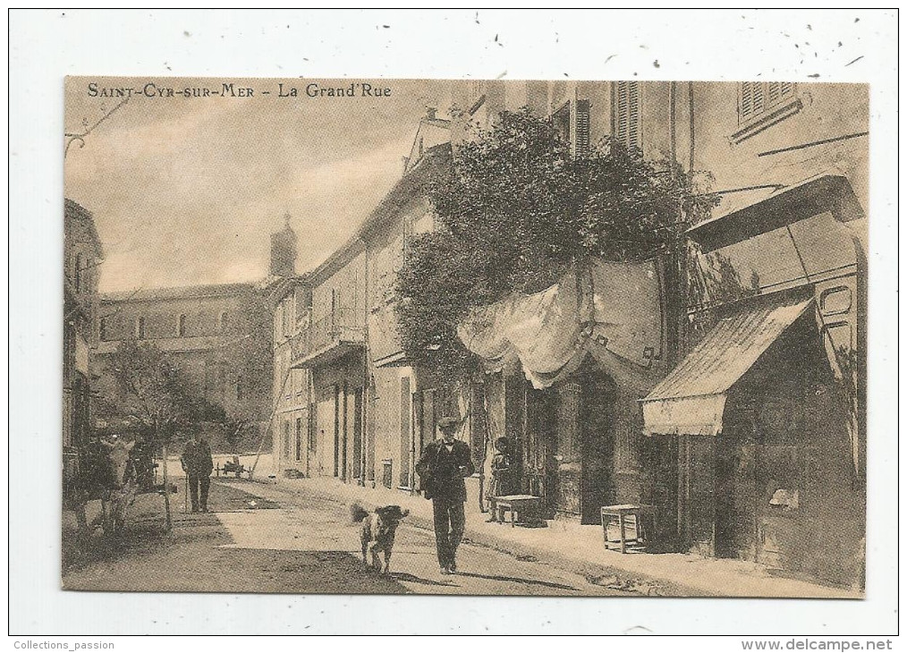 G-I-E , Cp , Reproduction : En 1900... , 83 , SAINT CYR SUR MER , La Grand´rue , Vierge - Saint-Cyr-sur-Mer