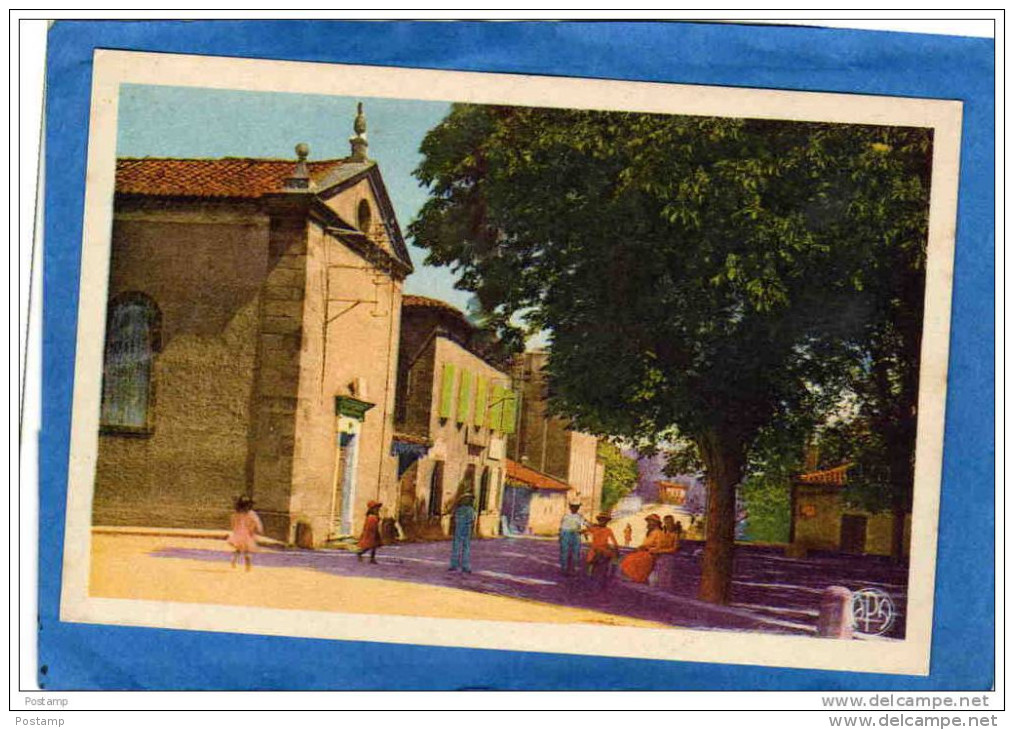 REALMONT-Le Temple-la Poste-route D'alban-animée-années 30-40 édition Poux - Realmont