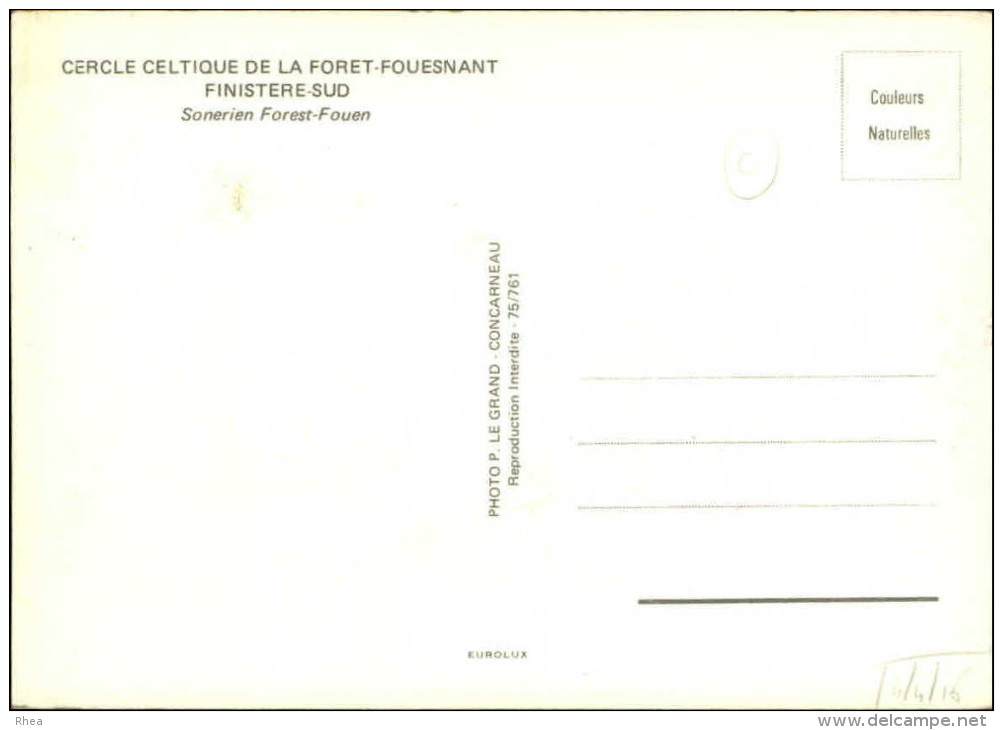 29 - LA FORET-FOUESNANT - Cercle Celtique - Sonneurs - La Forêt-Fouesnant