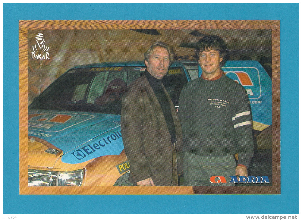 CPM.   Sports.  Rallye DAKAR 2002.  Adria, Sponsor De L'équipage Nissan 235 : L. Bourgnon Et G. Leneveu. - Rallyes