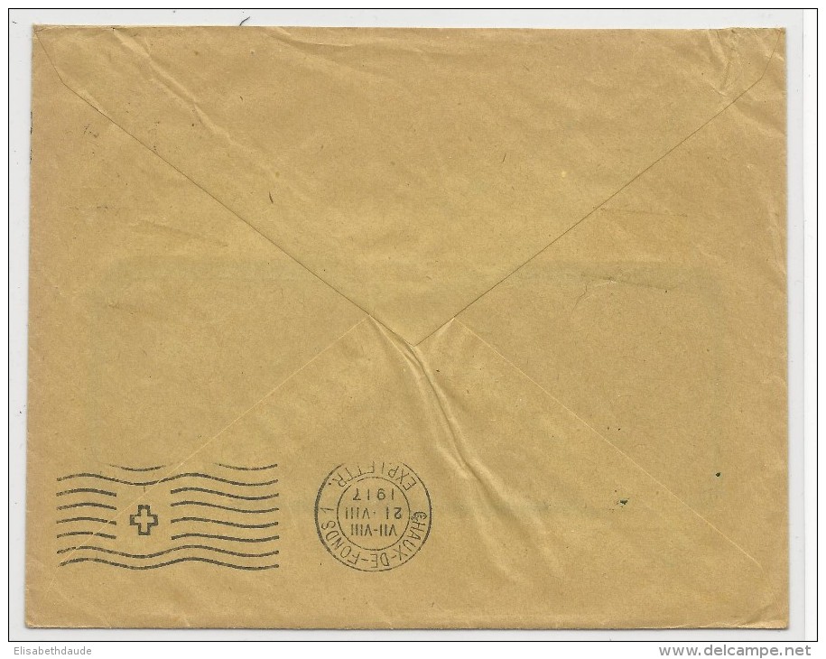 SUISSE - 1917 - ENVELOPPE ENTIER PRIVEE "S.S.S" De BERN Pour CHAUX-DE-FONDS - Ganzsachen