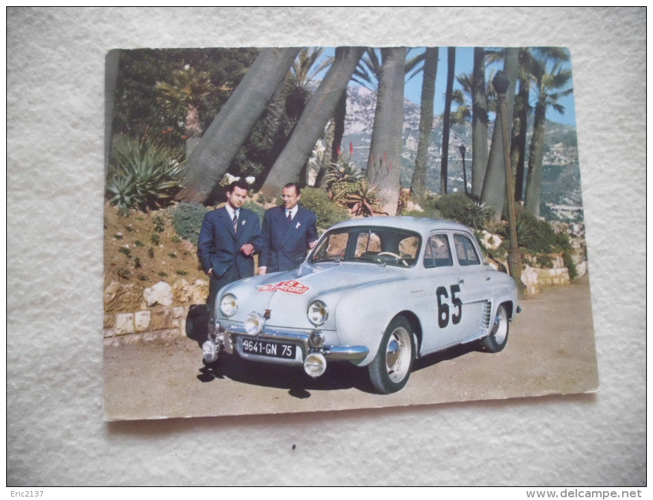 RALLYE DE MONTE CARLO 1958 ..RENAULT DAUPHINE..COUREUS MONRAISSE ET FERET - Rallyes