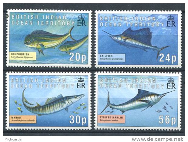158 Territoire Britannique OCEAN INDIEN 1995 - Poisson (Yvert 169/72) Neuf ** (MNH) Sans Charniere - Brits Indische Oceaanterritorium
