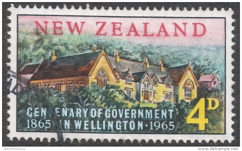 New Zealand. 1965 Centenary Of Government In Wellington. 4d Used. SG 830 - Used Stamps