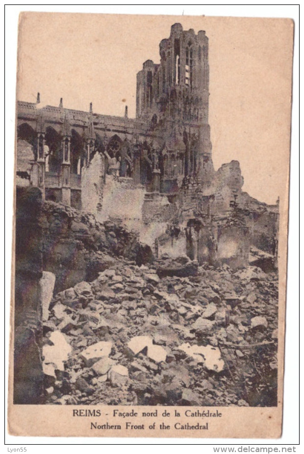 Reims  Façade Nord De La Cathédrale - Reims