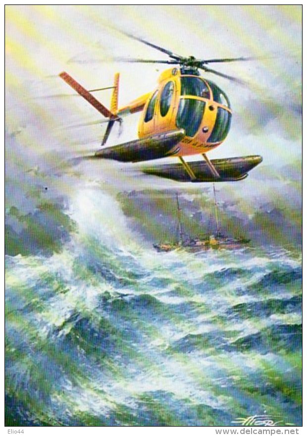 Servizio Aereo Della Guardia Di Finanza - Elicottero NARDI - HUGHES  500 M - In Versione Anfibia - - Hélicoptères