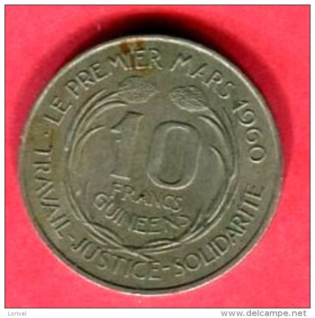 GUINE 10 FRANC  1962 TB 9 - Frans Guinee