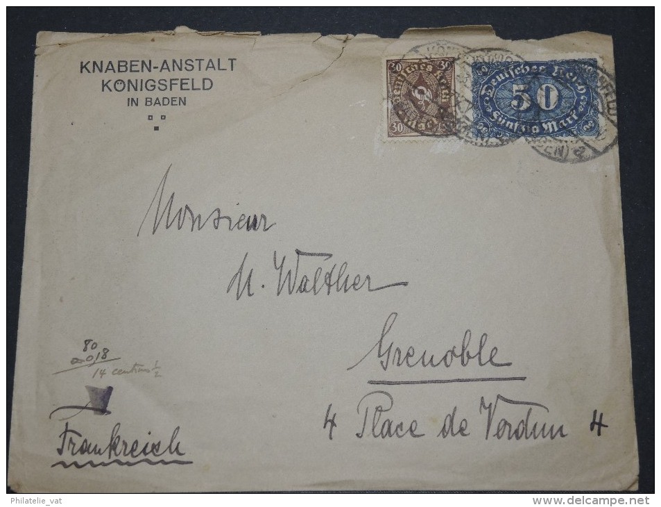 ALLEMAGNE - Env Période Inflationniste Pour La France - Années 1920 - Détaillons Collection - A Voir - P17480 - Briefe U. Dokumente