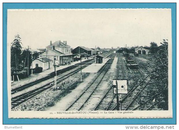 CPSM 11 - Chemin De Fer La Gare NEUVILLE DE POITOU 86 - Neuville En Poitou