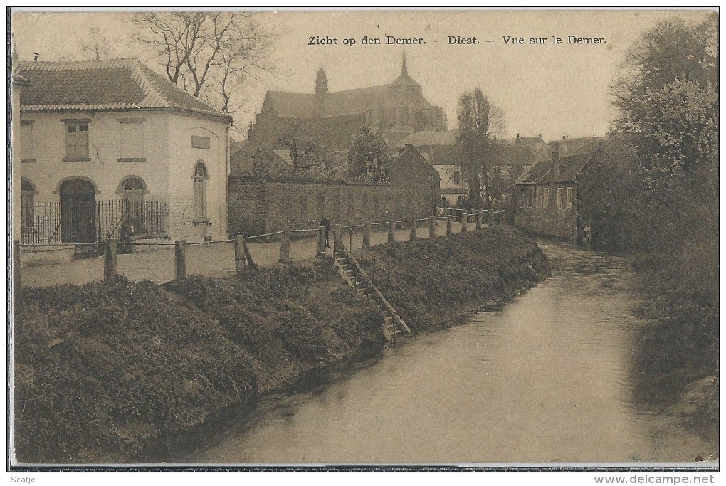 Diest.  -   Zicht Op Den Demer.  -   Naar  Herstal - Diest