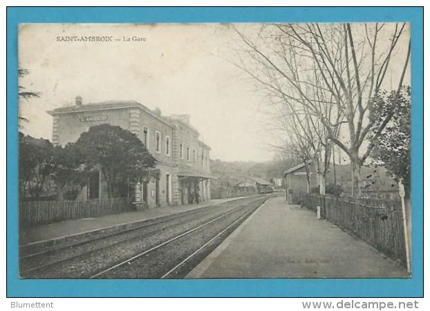 CPA - Chemin De Fer La Gare SAINT-AMBROIX 30 - Neuville En Poitou
