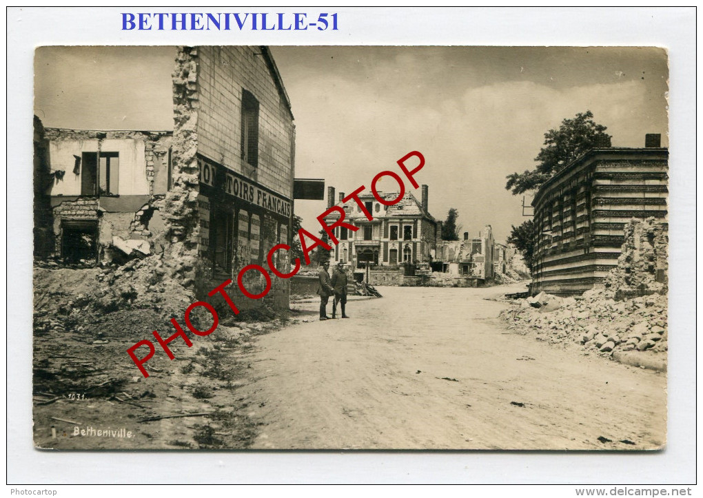 BETHENIVILLE-Comptoirs Francais-Magasin-CARTE Photo Allemande-Guerre-14-18-1 WK-FRANCE-51- - Bétheniville