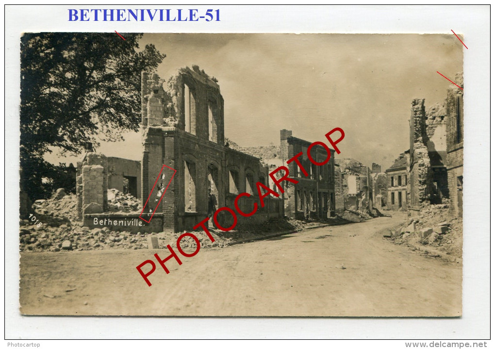 BETHENIVILLE-CARTE Photo Allemande-Guerre-14-18-1 WK-FRANCE-51- - Bétheniville