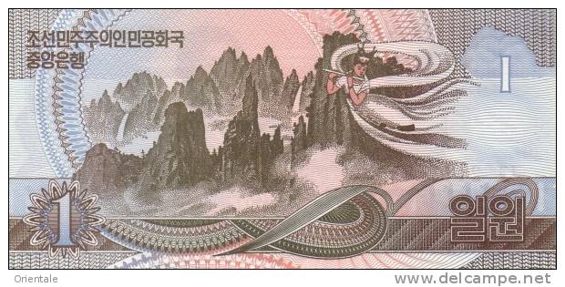 KOREA P. 39 1 W 1992 UNC - Corea Del Norte