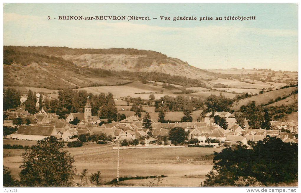 Dép 58 - Brinon Sur Beuvron - Vue Générale Prise Au Téléobjectif - Bon état Général - Brinon Sur Beuvron