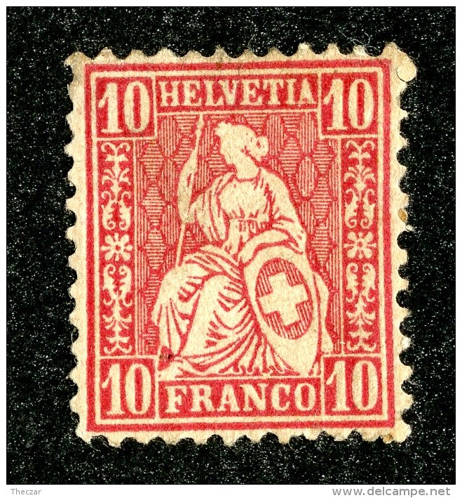 10225  Switzerland 1867  Zumstein #38 *  Michel #30  ( Cat. 3.€ ) Offers Welcome! - Nuovi