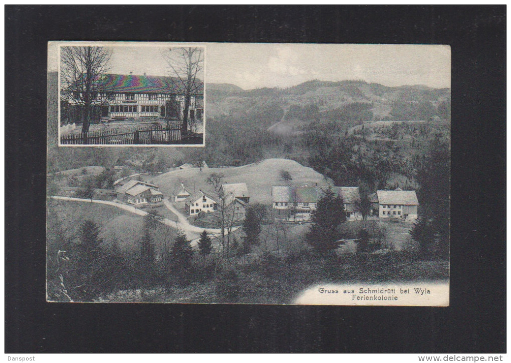 Schweiz AK Gruß Aus Schmidrüti Bei Wyla Ferienkolonie 1921 - Rüti