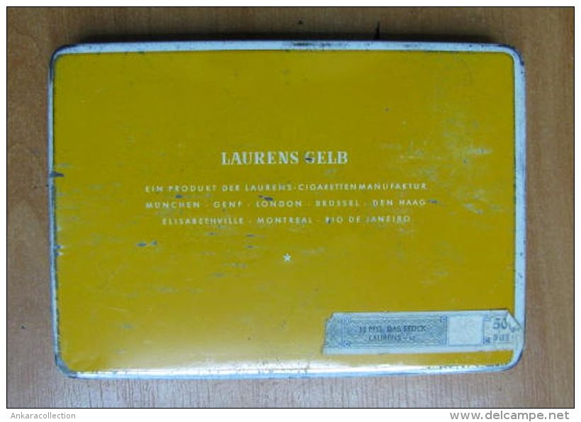 AC - LAURENS GELB # 1 MANUFACTURE DE CIGARETTES EGYPTIENNES EMPTY TIN BOX