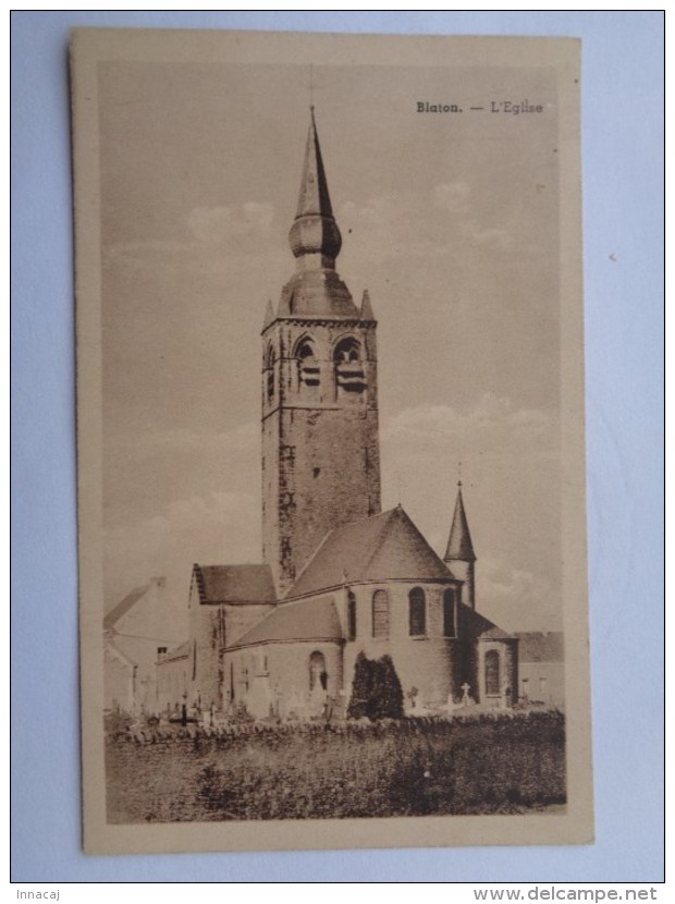 Réf: 59-7.                   BLATON   L'Eglise.      ( Légèrement Brunâtre ). - Bernissart