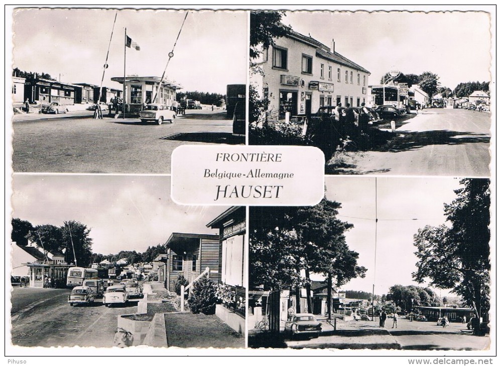 B5853      HAUSET : Frontiere Belgique-Allemagne ( With SHELL-Tankstelle, Gasstation) - Raeren