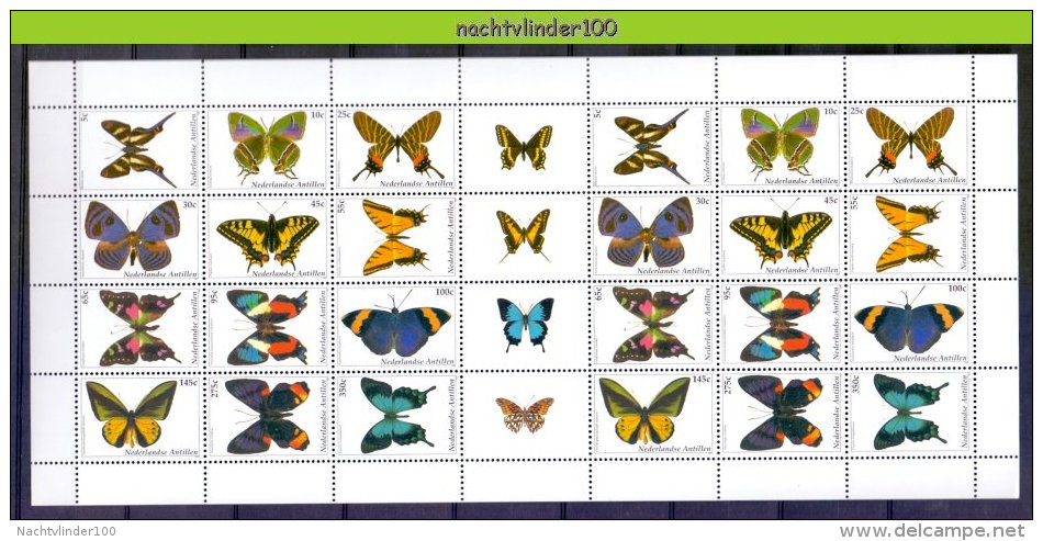 Mrh1427Vc FAUNA VLINDERS BUTTERFLIES SCHMETTERLINGE MARIPOSAS PAPILLONS NEDERLANDSE ANTILLEN 2003 PF/MNH - Vlinders