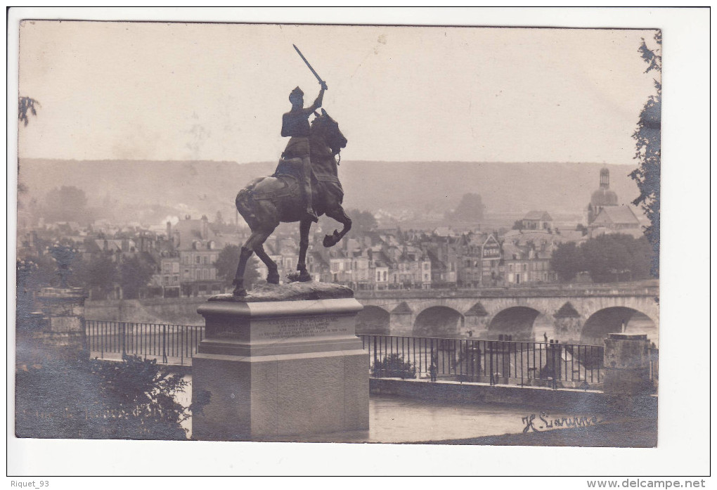 BLOIS - CARTE PHOTO (Vue Sur Statue Et Pont-vue Générale) - Blois