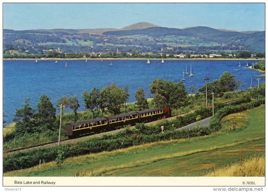 BALA LAKE And RAILWAY, 2 Scans - Merionethshire