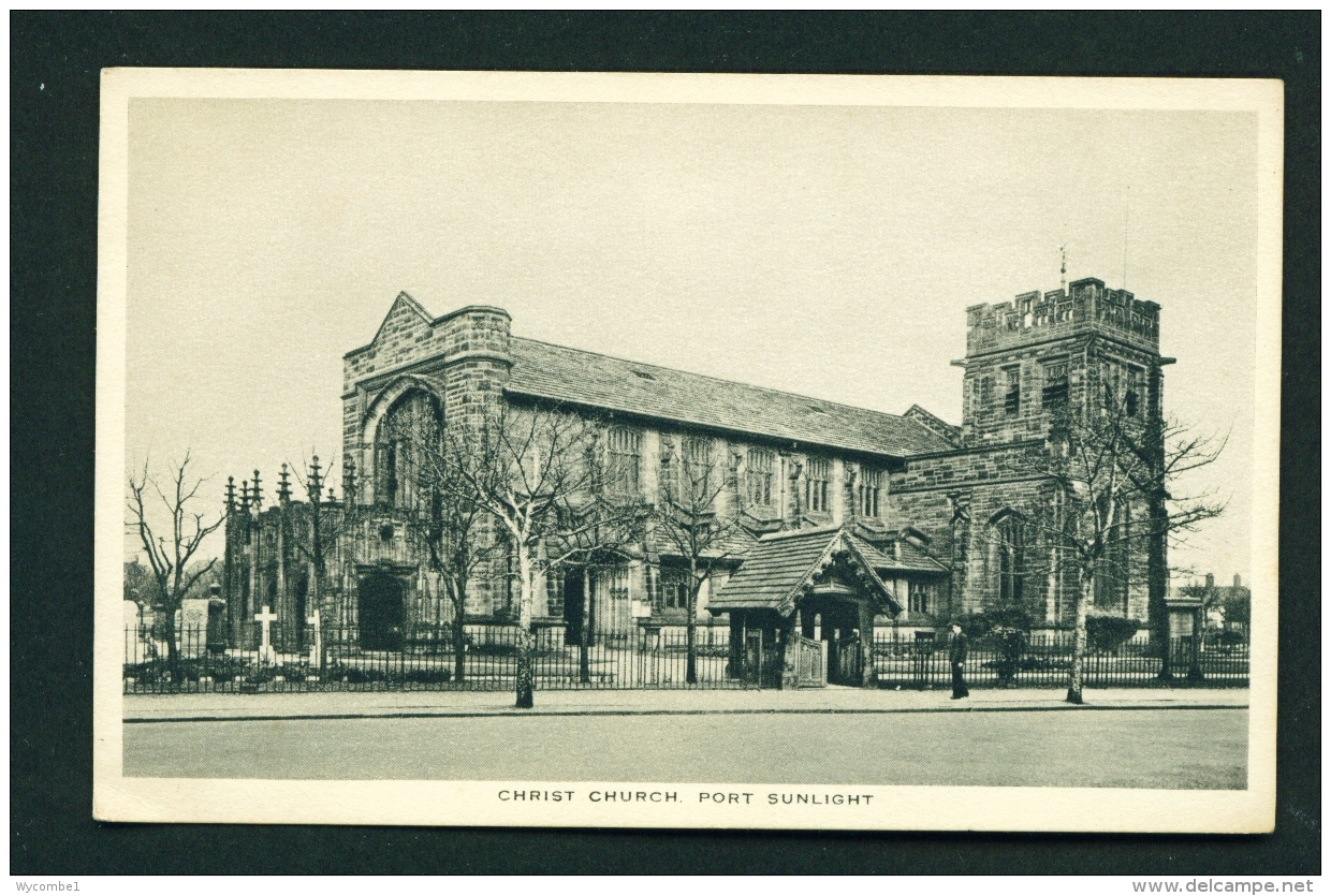 ENGLAND  -  Port Sunlight  Christ Church  Unused Vintage Postcard - Autres & Non Classés