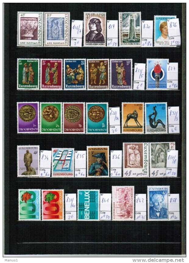 A2-20 - Luxembourg - Collection de 236 timbres et 2 BF */**