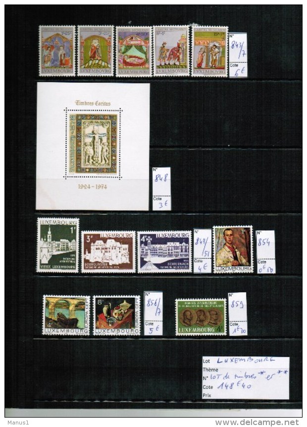 A2-20 - Luxembourg - Collection de 236 timbres et 2 BF */**