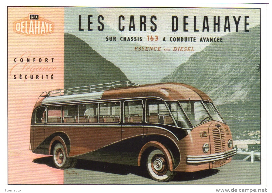 Les Cars Delahaye Sur Chassis 163    -  CPM - Bus & Autocars