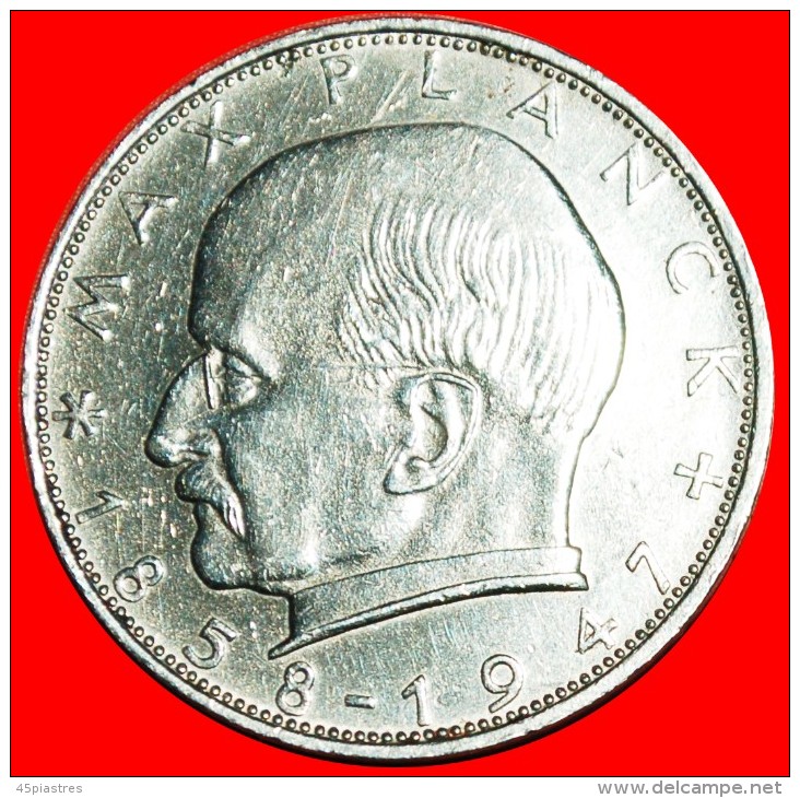 § NOBEL PRIZE MEMBER: GERMANY &#9733; 2 MARKS 1965F MAX PLANCK (1858 - 1947)! MINT LUSTER!  LOW START &#9733; NO RESERVE - 2 Mark