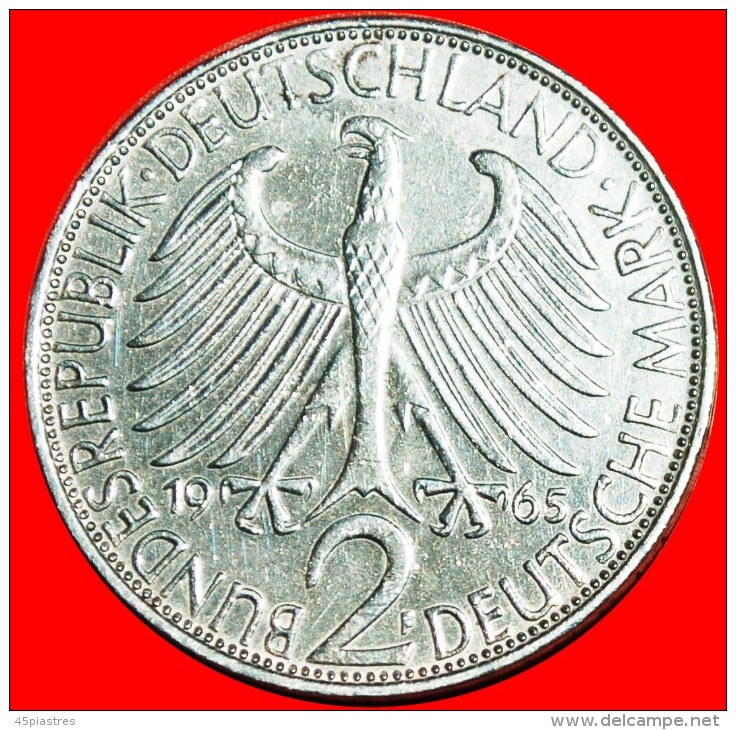 § NOBEL PRIZE MEMBER: GERMANY &#9733; 2 MARKS 1965F MAX PLANCK (1858 - 1947)! MINT LUSTER!  LOW START &#9733; NO RESERVE - 2 Mark